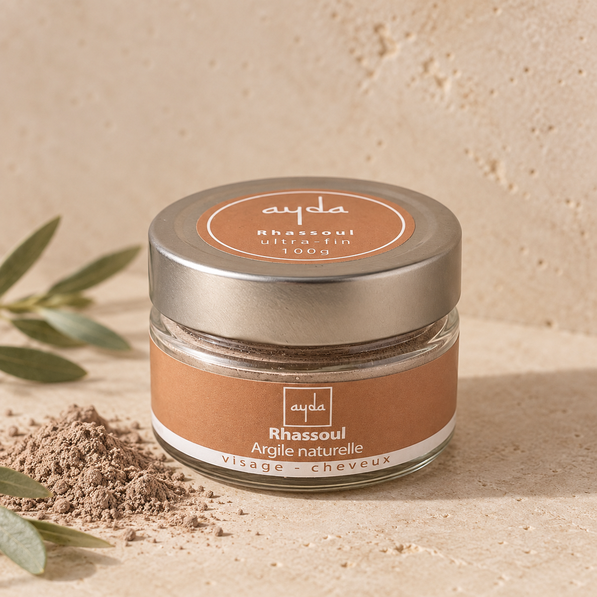 Rhassoul Ultra-Fin 100 g – Visage & Cheveux | Ayda