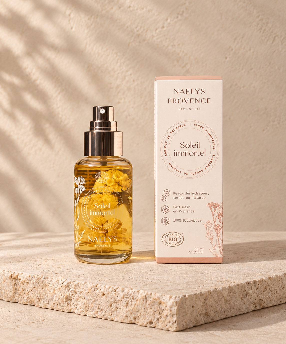 Sérum revitalisant Soleil Immortel – Immortelle & Abricot de Provence – 50 ml
